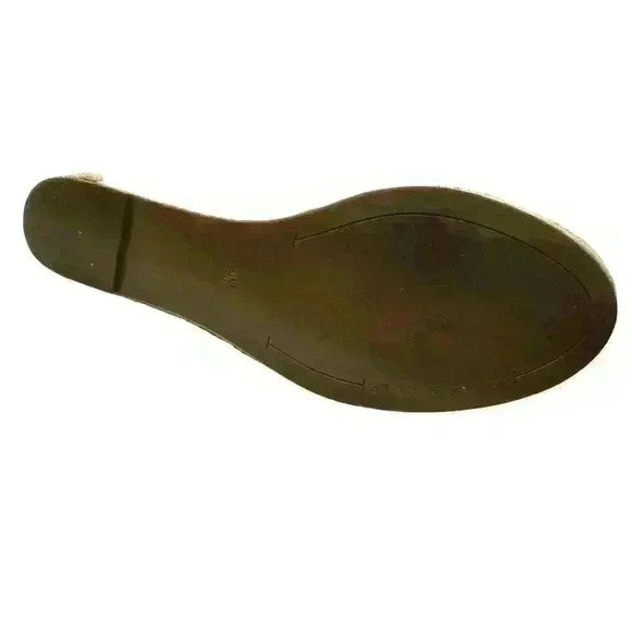 Kenneth Cole New York Olivia Wedge Sandal 3” Jute Heel Buckle Strap Peep Toe 9 - Picture 8 of 10